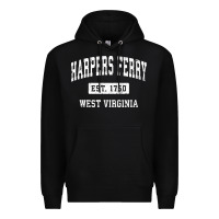 Black harpers ferry west virginia wv vintage established sports pullover hoo Premium Hoodie - linhVisuals