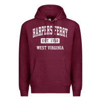 Burgundy harpers ferry west virginia wv vintage established sports pullover hoo Premium Hoodie - linhVisuals
