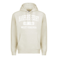 Oatmeal Heather harpers ferry west virginia wv vintage established sports pullover hoo Premium Hoodie - linhVisuals