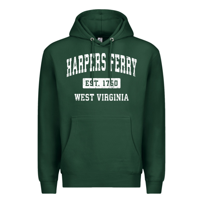 Harpers Ferry West Virginia Wv Vintage Established Sports Pullover Hoo Premium Hoodie by linhVisuals | Teevron