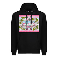 Black happy easter bunny Premium Hoodie - BarkalooDesign