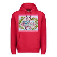 Cardinal happy easter bunny Premium Hoodie - BarkalooDesign