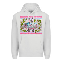 Dove Grey happy easter bunny Premium Hoodie - BarkalooDesign
