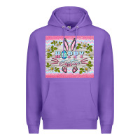 Purple happy easter bunny Premium Hoodie - BarkalooDesign