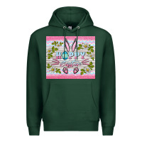 Sports Green happy easter bunny Premium Hoodie - BarkalooDesign