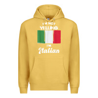 Antique Gold i'm not yelling i'm italian t shirt Premium Hoodie - linhVisuals