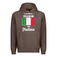 Coffee i'm not yelling i'm italian t shirt Premium Hoodie - linhVisuals