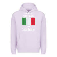 Lilac i'm not yelling i'm italian t shirt Premium Hoodie - linhVisuals