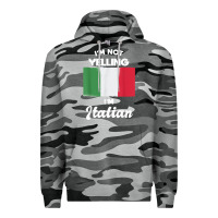 Slate Camo i'm not yelling i'm italian t shirt Premium Hoodie - linhVisuals