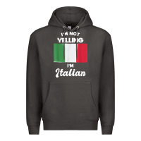 Smoke i'm not yelling i'm italian t shirt Premium Hoodie - linhVisuals