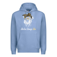 Colony Blue birthday and mother's day gift miniature schnauzer mom t shirt Premium Hoodie - linhVisuals