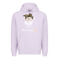Lilac birthday and mother's day gift miniature schnauzer mom t shirt Premium Hoodie - linhVisuals