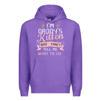 Purple daddy's kitten ddlg littlespace daddy dom cgl t shirt Premium Hoodie - linhVisuals