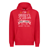 Red daddy's kitten ddlg littlespace daddy dom cgl t shirt Premium Hoodie - linhVisuals