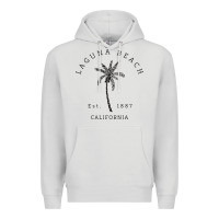 Dove Grey retro cool laguna beach california palm tree unique novelty sweatshirt Premium Hoodie - linhVisuals