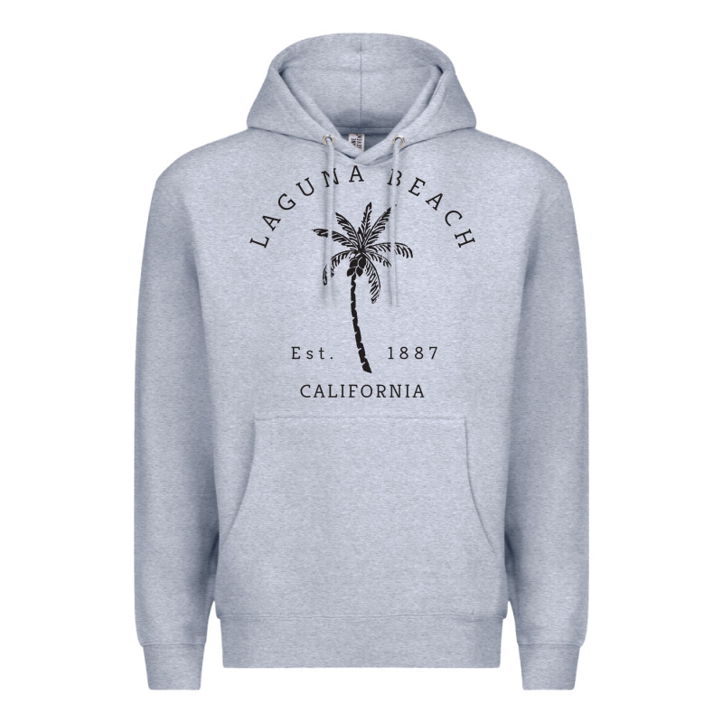 Retro Cool Laguna Beach California Palm Tree Unique Novelty Sweatshirt Premium Hoodie by linhVisuals | Teevron