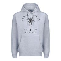 Heather Grey retro cool laguna beach california palm tree unique novelty sweatshirt Premium Hoodie - linhVisuals