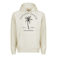Oatmeal Heather retro cool laguna beach california palm tree unique novelty sweatshirt Premium Hoodie - linhVisuals