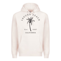 Pale Pink retro cool laguna beach california palm tree unique novelty sweatshirt Premium Hoodie - linhVisuals