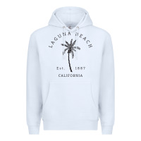 White retro cool laguna beach california palm tree unique novelty sweatshirt Premium Hoodie - linhVisuals