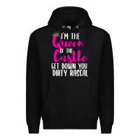 Black i’m the queen of the castle get down you dirty rascal t shirt Premium Hoodie - linhVisuals