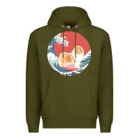 Army Green rough collie t  shirt rough collie gifts   ocean waves surfing rough c Premium Hoodie - linhVisuals