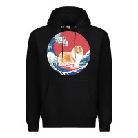 Black rough collie t  shirt rough collie gifts   ocean waves surfing rough c Premium Hoodie - linhVisuals