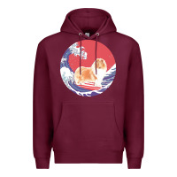 Burgundy rough collie t  shirt rough collie gifts   ocean waves surfing rough c Premium Hoodie - linhVisuals