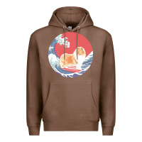 Chestnut rough collie t  shirt rough collie gifts   ocean waves surfing rough c Premium Hoodie - linhVisuals