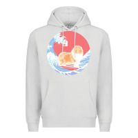 Dove Grey rough collie t  shirt rough collie gifts   ocean waves surfing rough c Premium Hoodie - linhVisuals