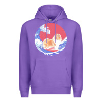 Purple rough collie t  shirt rough collie gifts   ocean waves surfing rough c Premium Hoodie - linhVisuals