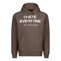 Coffee i hate everyone stupid cunts t shirt Premium Hoodie - linhVisuals