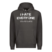 Smoke i hate everyone stupid cunts t shirt Premium Hoodie - linhVisuals