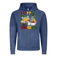 Vintage Denim steppin' into juneteenth Vintage Hoodie - BarkalooDesign