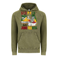 Vintage Olive steppin' into juneteenth Vintage Hoodie - BarkalooDesign