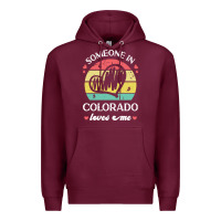 Burgundy someone in colorado loves me t  shirt someone in colorado loves me fun Premium Hoodie - linhVisuals