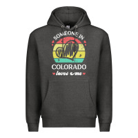 Charcoal Heather someone in colorado loves me t  shirt someone in colorado loves me fun Premium Hoodie - linhVisuals