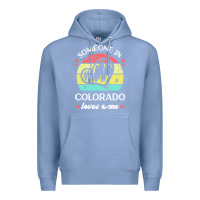 Colony Blue someone in colorado loves me t  shirt someone in colorado loves me fun Premium Hoodie - linhVisuals
