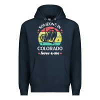 Navy someone in colorado loves me t  shirt someone in colorado loves me fun Premium Hoodie - linhVisuals