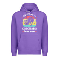 Purple someone in colorado loves me t  shirt someone in colorado loves me fun Premium Hoodie - linhVisuals