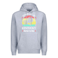 Heather Grey someone in kentucky loves me t  shirt someone in kentucky loves me fun Premium Hoodie - linhVisuals