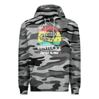 Slate Camo someone in kentucky loves me t  shirt someone in kentucky loves me fun Premium Hoodie - linhVisuals