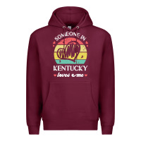 Burgundy someone in kentucky loves me t  shirt someone in kentucky loves me fun Premium Hoodie - linhVisuals
