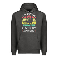 Charcoal Heather someone in kentucky loves me t  shirt someone in kentucky loves me fun Premium Hoodie - linhVisuals
