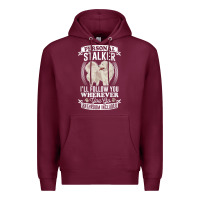 Burgundy great pyrenees stalker great pyrenees gifts great pyrenees t shirt Premium Hoodie - linhVisuals
