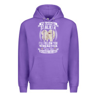 Purple great pyrenees stalker great pyrenees gifts great pyrenees t shirt Premium Hoodie - linhVisuals