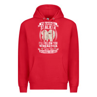 Red great pyrenees stalker great pyrenees gifts great pyrenees t shirt Premium Hoodie - linhVisuals