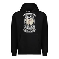 Black great pyrenees stalker great pyrenees gifts great pyrenees t shirt Premium Hoodie - linhVisuals