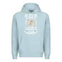Blue Mist great pyrenees stalker great pyrenees gifts great pyrenees t shirt Premium Hoodie - linhVisuals