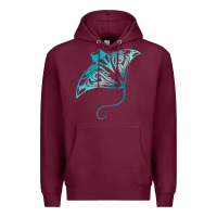 Burgundy hawaii tribal manta ray hawaiian shirt shark lover t shirt Premium Hoodie - linhVisuals